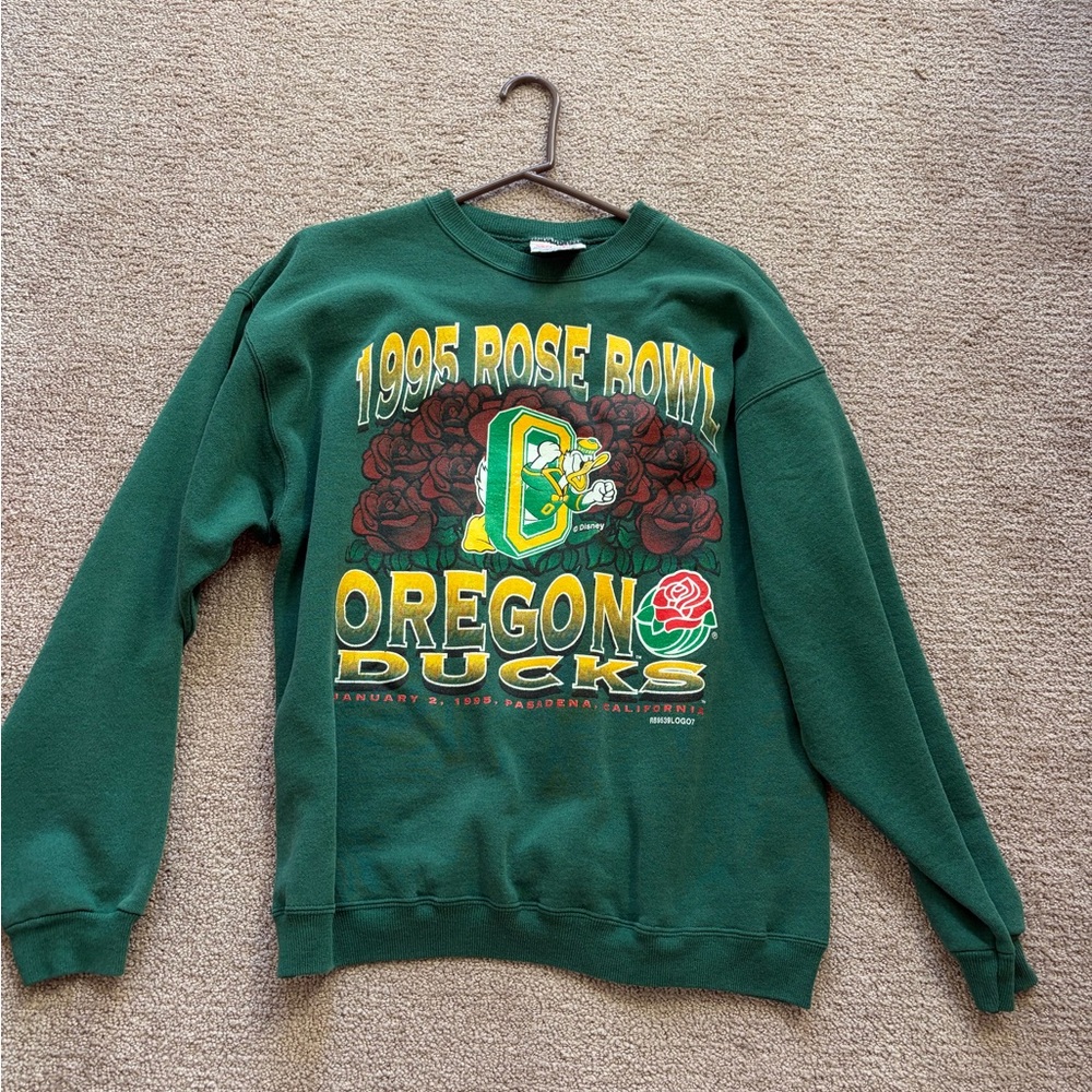 Hanes Green Oregon Ducks Crewneck Sweater